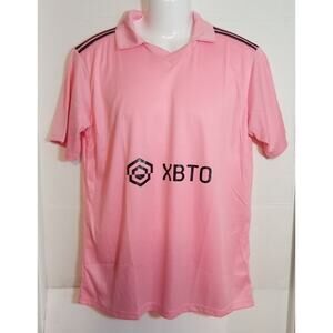 Inter Miami #10 MESSI Pink Collared Soccer Jersey Shirt Large